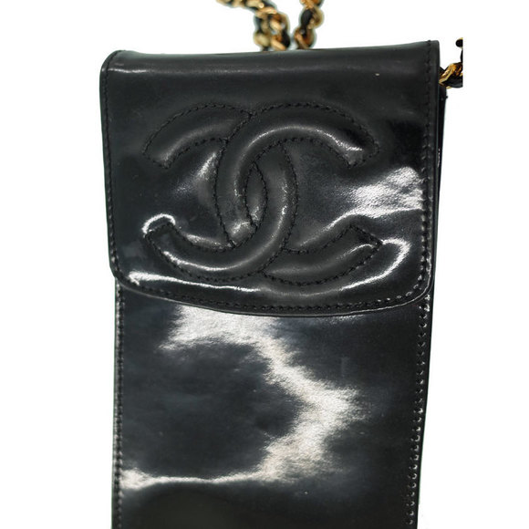 Chanel Coco Mark Chain Mini Pouch Shoulder Bag Black - Picture 6 of 9